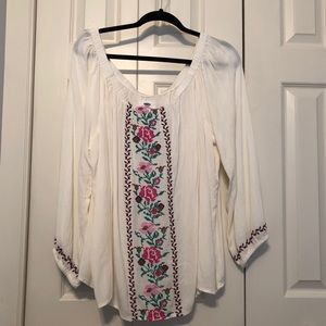 Floral Off the Shoulder Boho Top